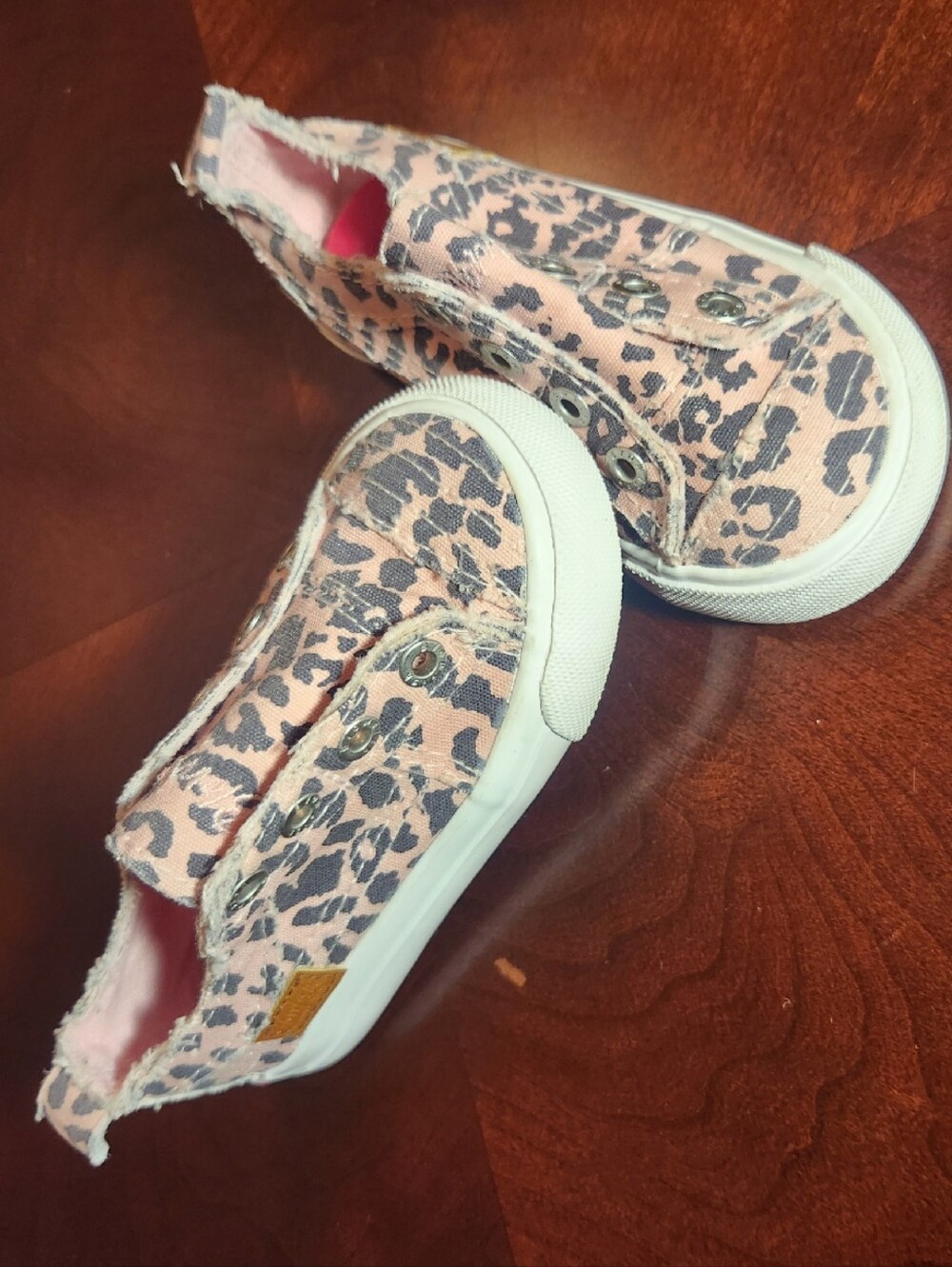 Girls Blowfish Malibu Pink/black Leopard Slip-On Kids Sneakers - Picture 8 of 8